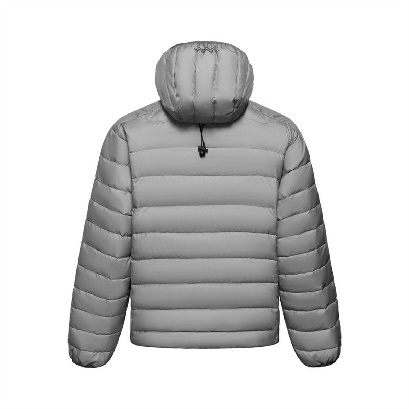 Men's Hooded Puffer Jacket – Zip-Up Quilted Down Coat with Multi-Pocket Design