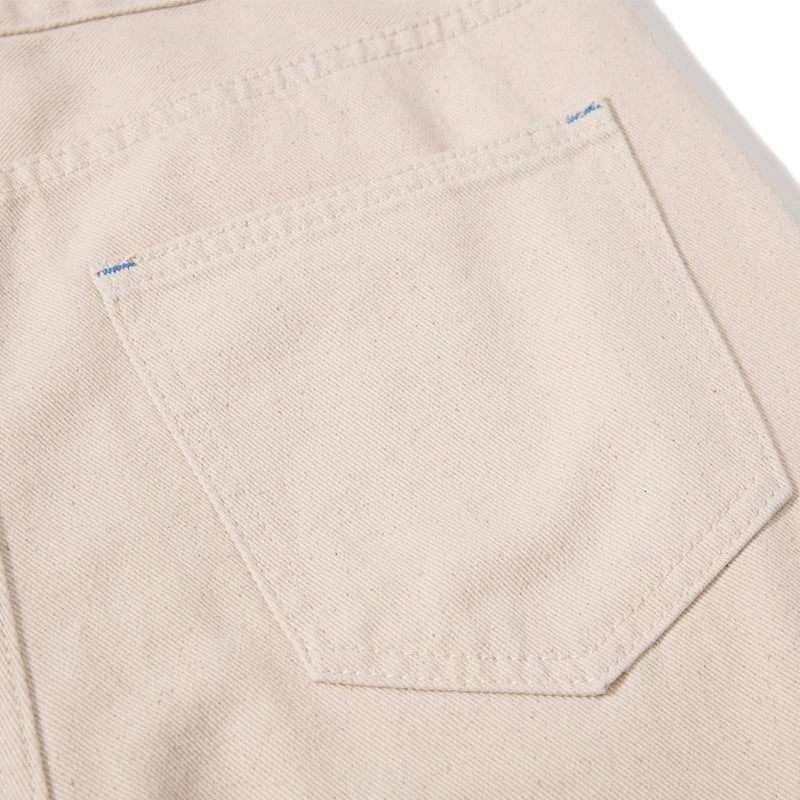 Jeans bootcut à jambes larges pour homme – Denim beige à coupe décontractée