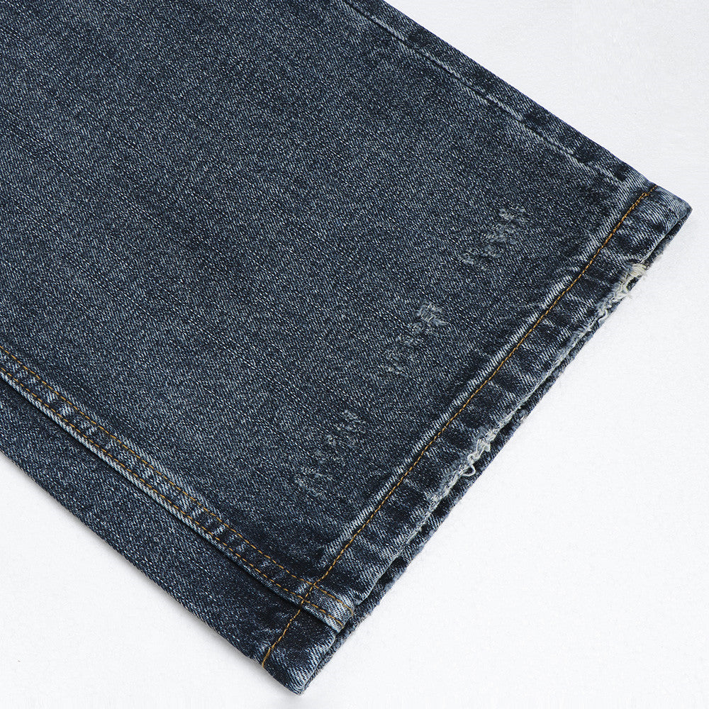 Jean gris baggy homme – Denim vintage délavé à jambes larges et effet usé