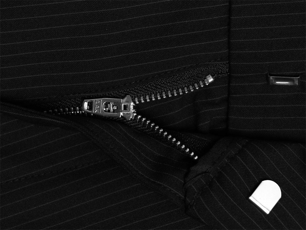 Pantalon ample rayé pour homme avec broderies florales et ceinture