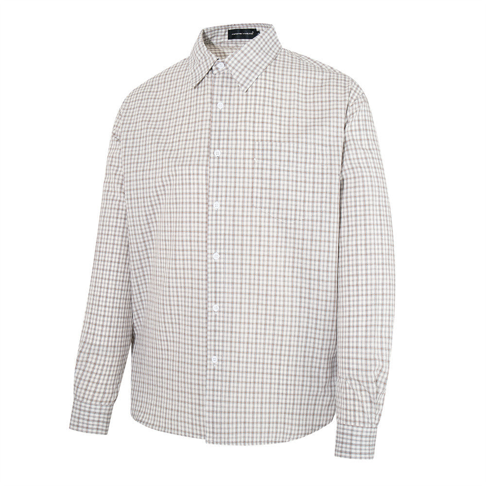 Men's Plaid Long-Sleeve Shirt – Relaxed Fit Button-Up