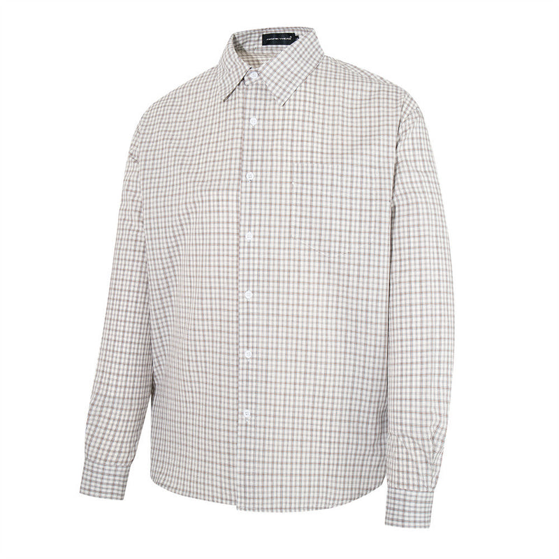 Men's Plaid Long-Sleeve Shirt – Relaxed Fit Button-Up