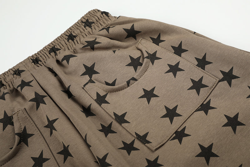 Wide-Leg-Sweatpants mit Sternprint – Relaxed Fit im Hip-Hop-Stil