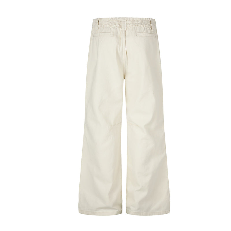 Wide-Leg Studded Pants – Retro American Vintage Metal Rivet Wide Leg Trousers