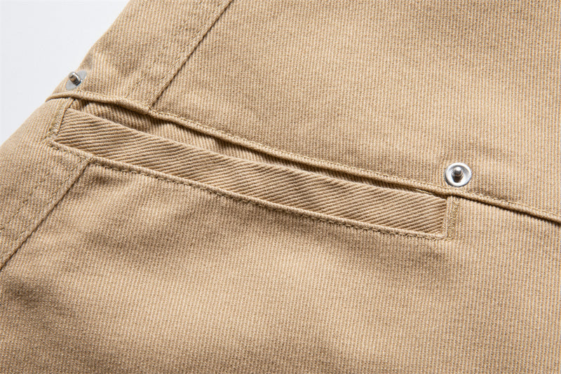 Baggy-Cargohose für Herren mit weitem Bein, Einsätzen und Workwear-Stil
