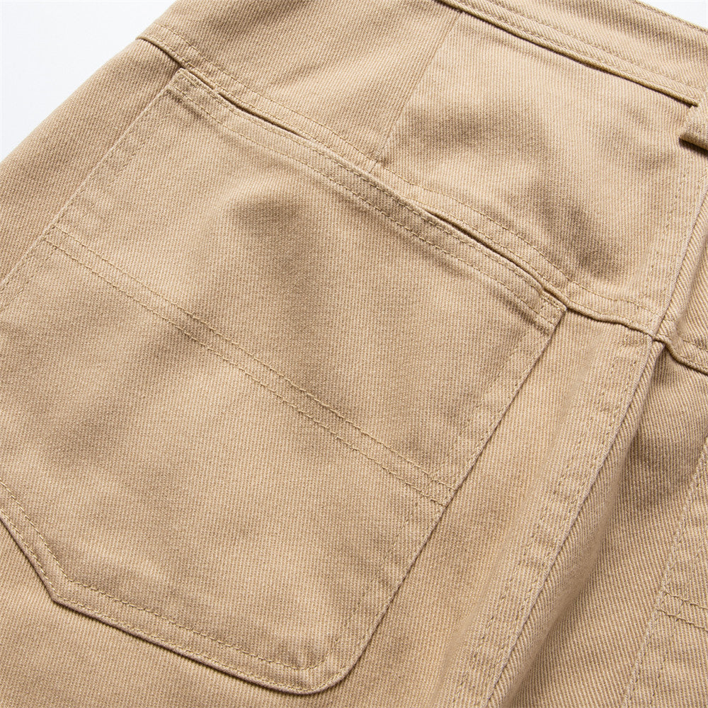 Baggy-Cargohose für Herren mit weitem Bein, Einsätzen und Workwear-Stil