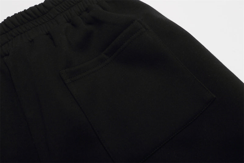 Men's Wide-Leg Track Pants with Camo Print, Cross Graphic & Side Stripes
