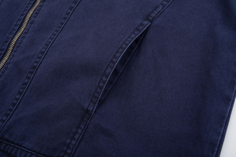 Men's Vintage Washed Moto Zip Jacket – Deconstructed Seam Detroit Style