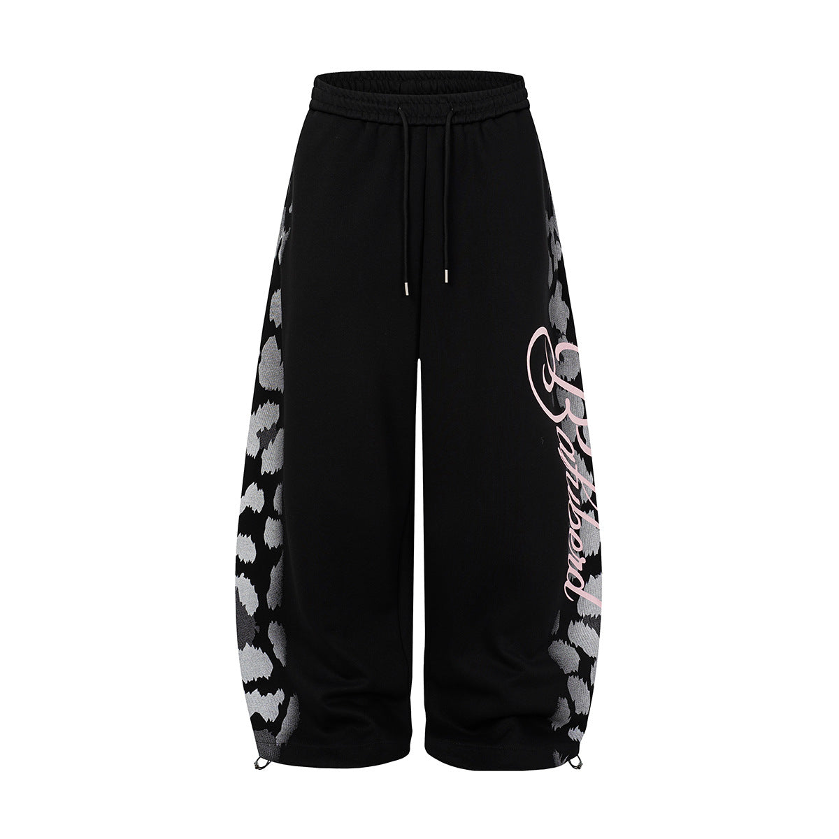 Pantalon de survêtement wide leg imprimé léopard – Jogger streetwear oversize
