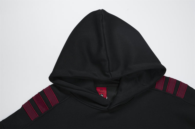 Sweat à capuche oversize à patch étoile et rayures contrastantes aux épaules