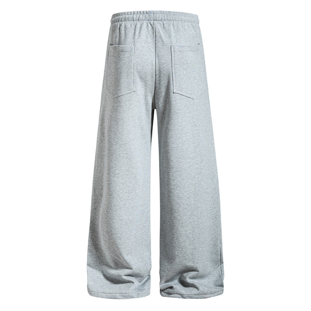 Wide-Leg Sweatpants with Pegasus Embroidery & Crew Skatepark Graphic