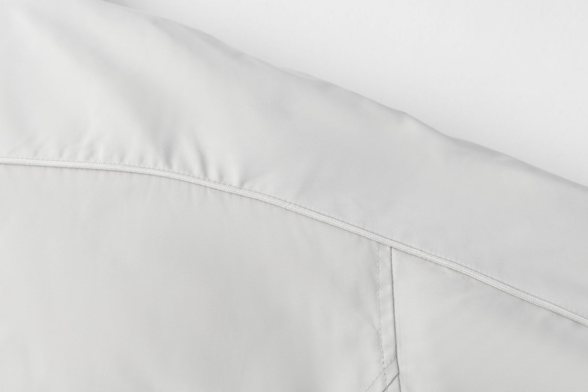 Men's Cropped Puffer Bomber Jacket – Stand Collar, Geometric Seam Detail
