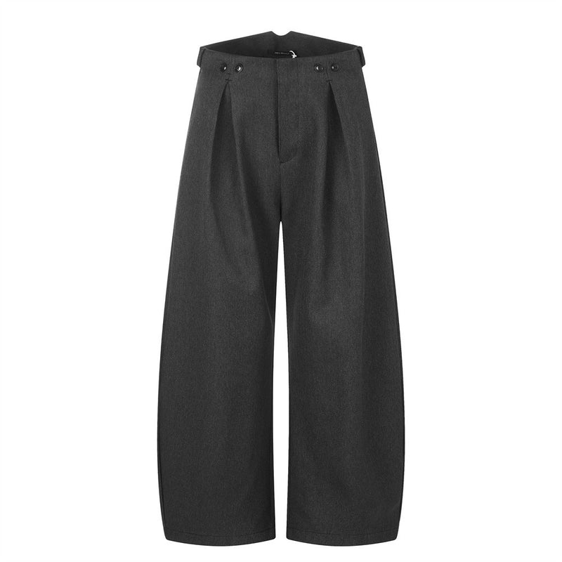Wide-Leg Pleated Trousers – High-Waist Oversized Silhouette