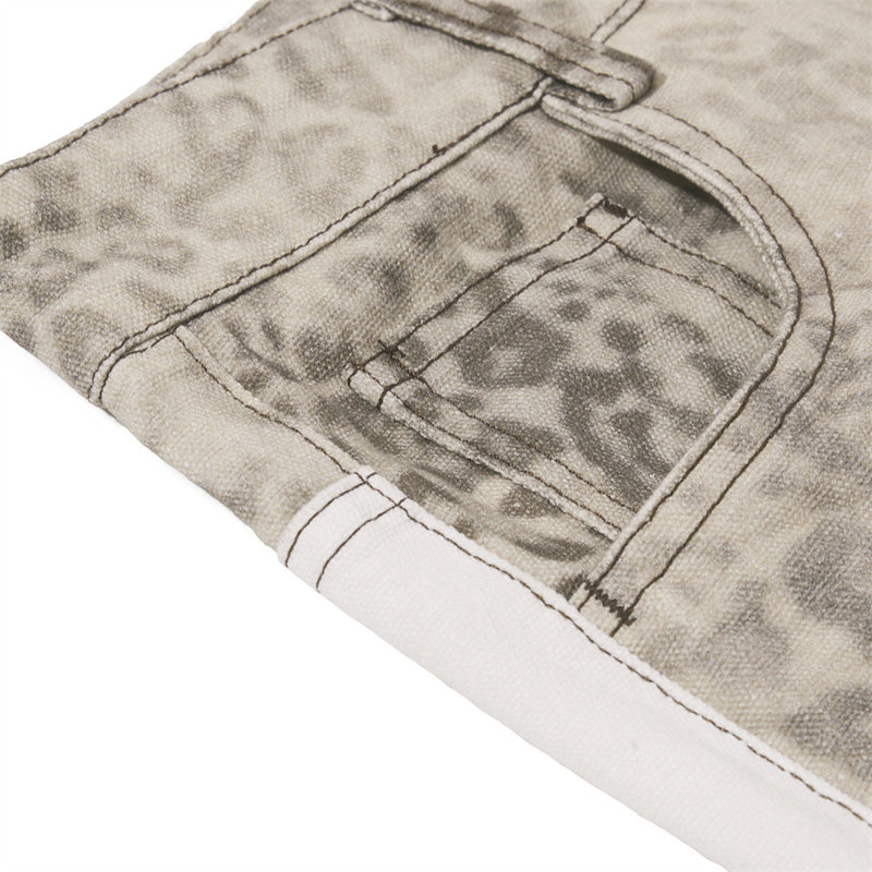 Wide-Leg Leopard Print Jeans – Baggy Fit Punk Streetwear Pants for Men