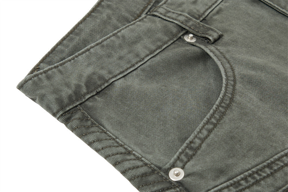 Wide-Leg Patchwork Pants – Deconstructed Arc Seam, Baggy Fit