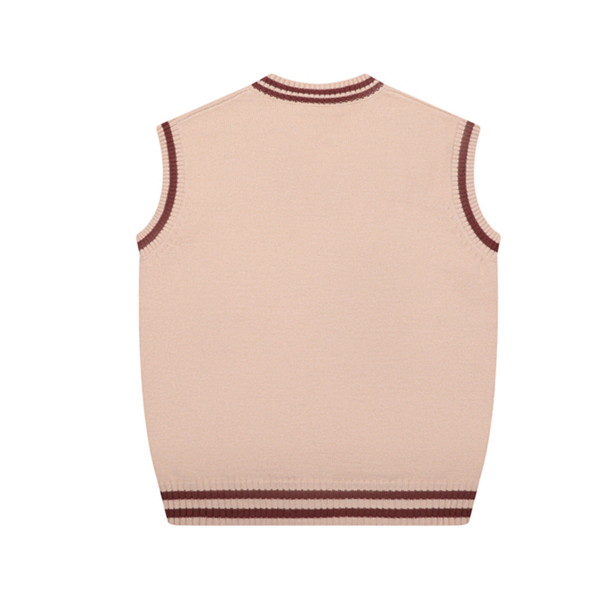 V-Neck Sweater Vests – Cute Dog Clock Jacquard Knit Preppy Style