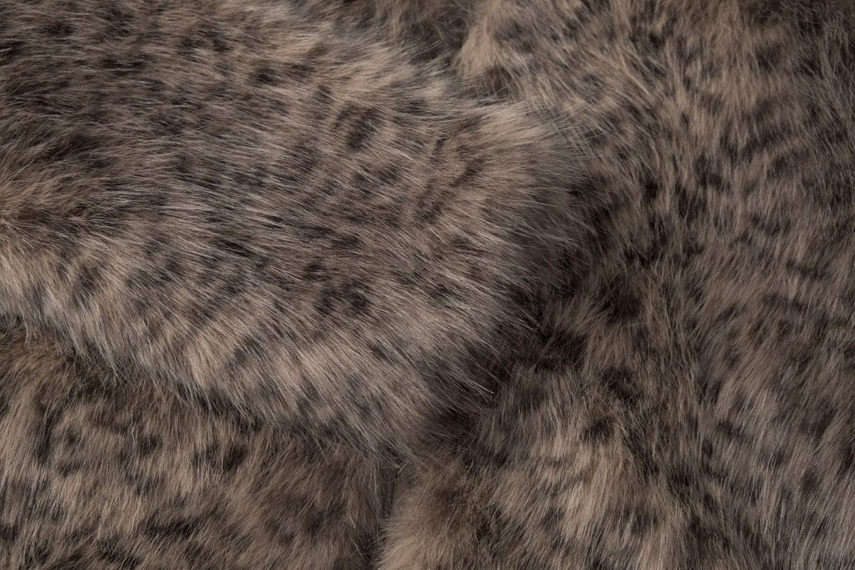 Leopard Print Faux Fur Hooded Jacket – Zip-Up Winter Coat