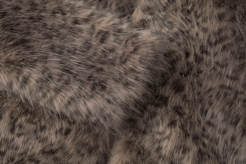Leopard Print Faux Fur Hooded Jacket – Zip-Up Winter Coat