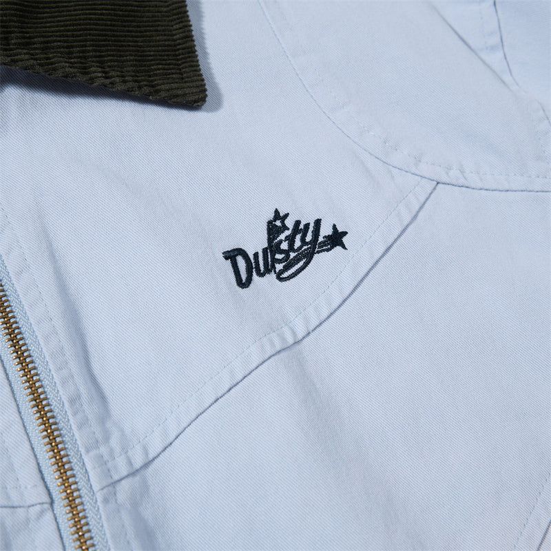 Chaqueta workwear vintage americana de lona para hombre con cuello de pana