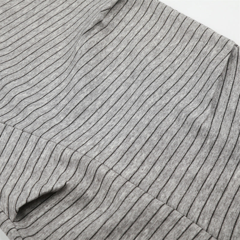 Striped Wide-Leg Sweatpants – Oversized Baggy Fit with Contrast Waistband