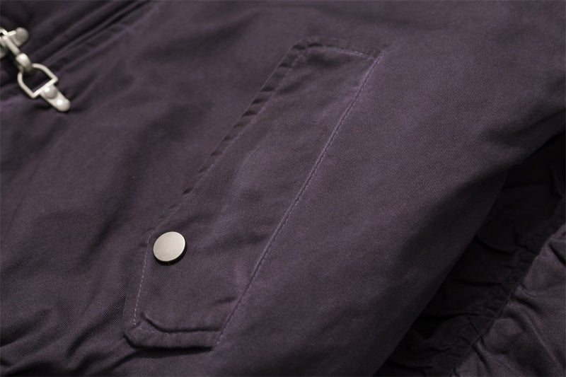 Ruched Sleeve Bomber Jacket with Clasp Front and Stand Collar