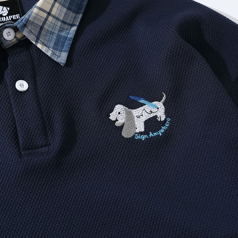 Plaid Patchwork Pullover Sweatshirt with Detachable Tie – Preppy College Style
