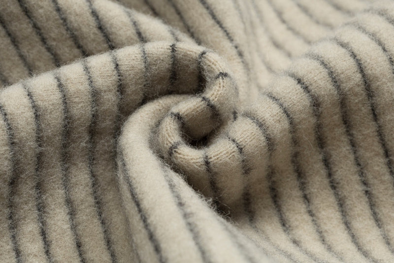 Sudadera con capucha y cremallera de rayas con orejas de conejo — Cárdigan reversible de doble cara