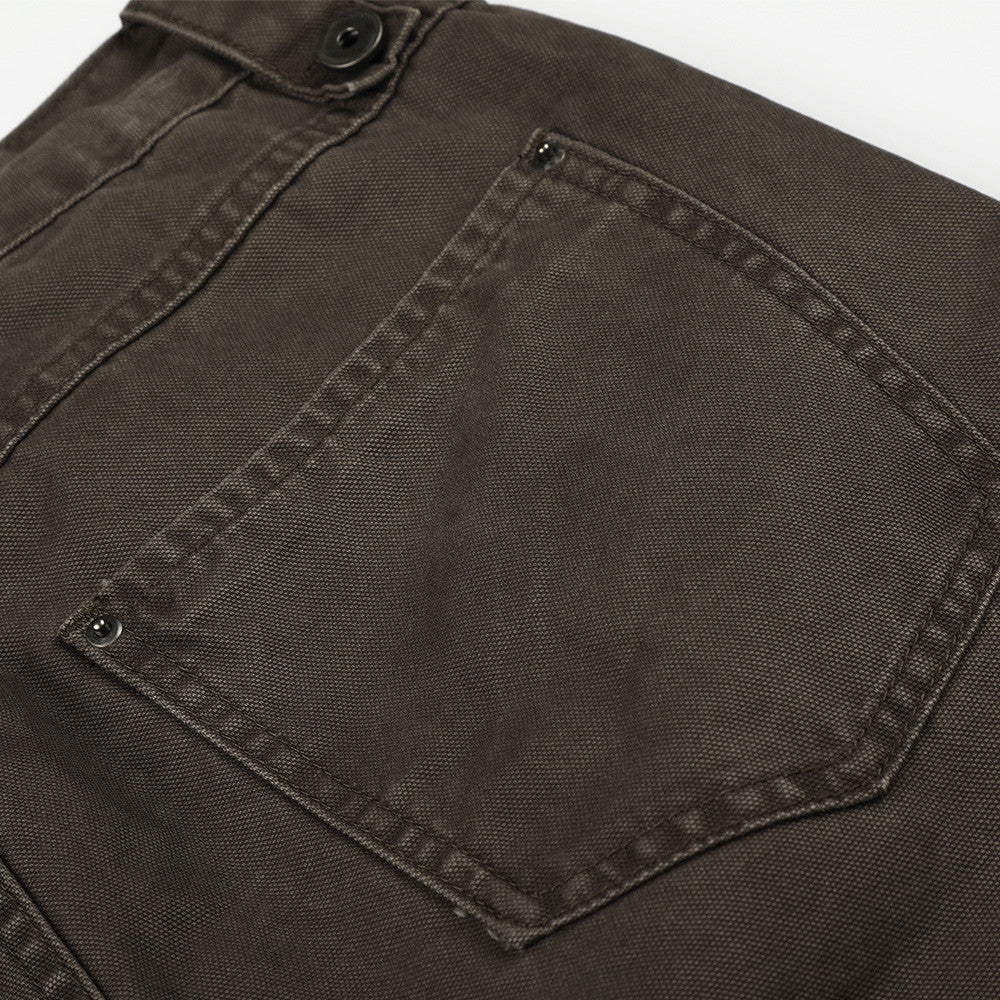 Wide-Leg Zip Pocket Pants – Vintage Washed Flare Trousers
