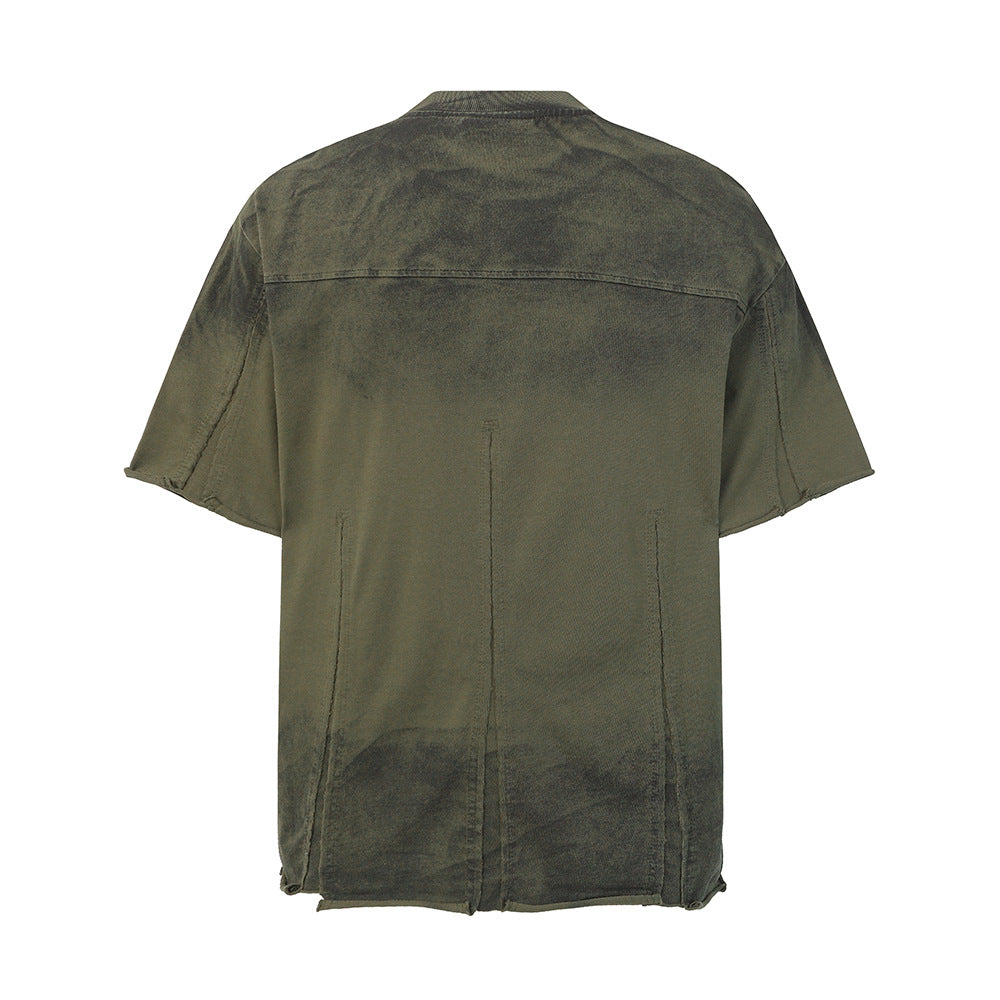 Acid Wash Oversized Distressed T-Shirt | Punk Deconstructed Raw Edge Streetwear