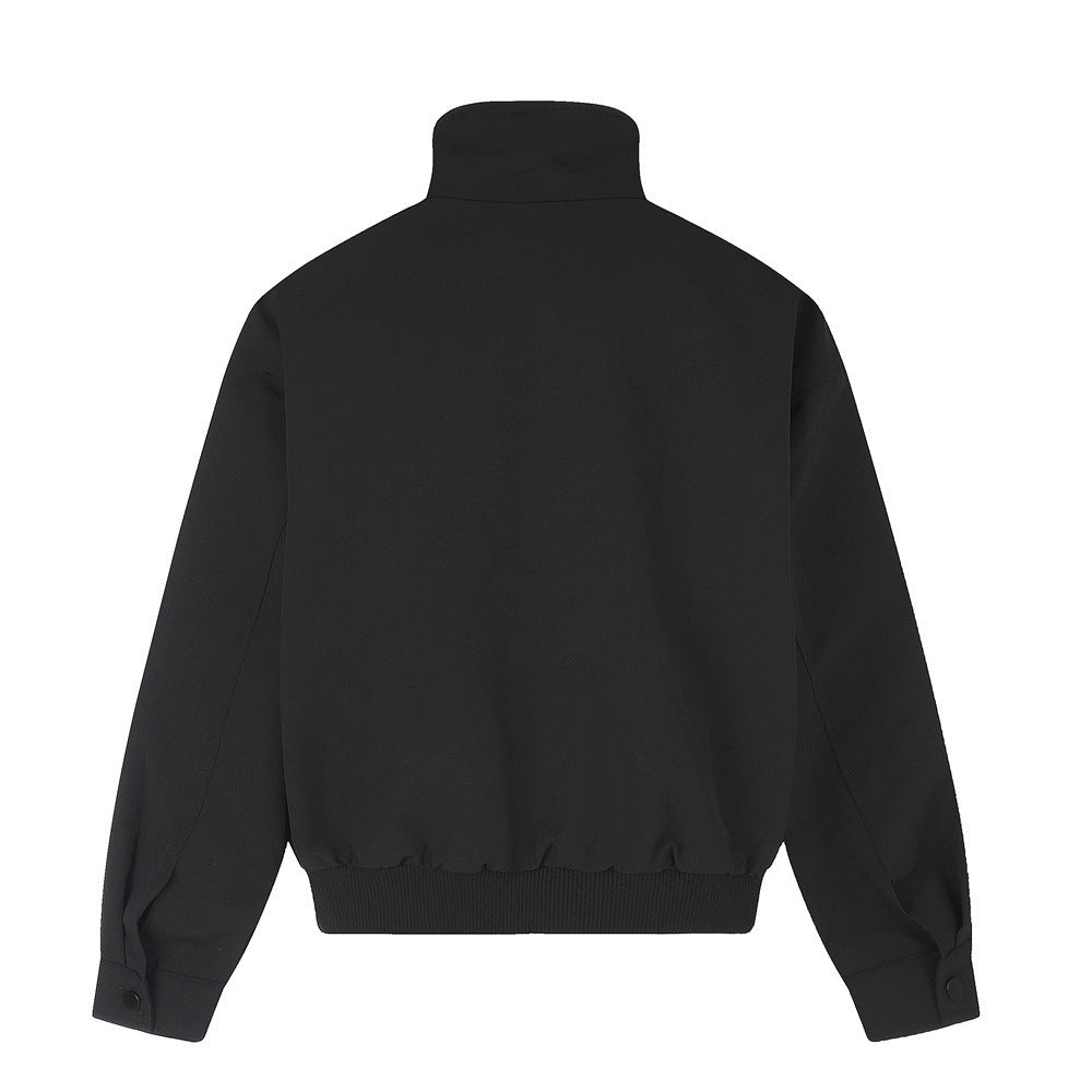 Veste de survêtement à col montant et trois bandes – Coupe décontractée homme zippée