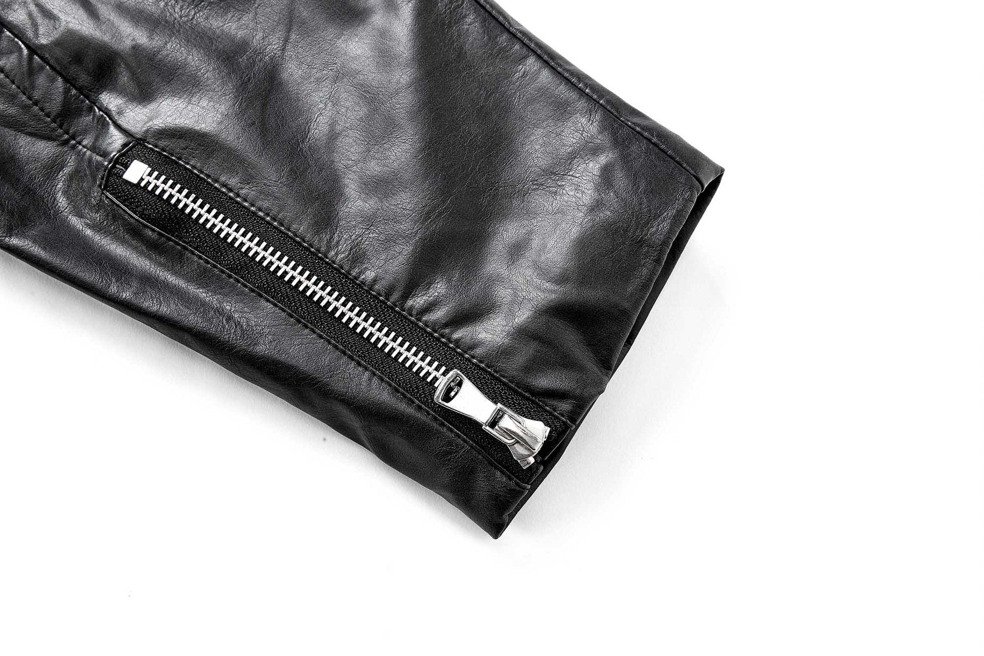 Veste biker moto homme en simili cuir noir – Coupe décontractée, style racer rétro
