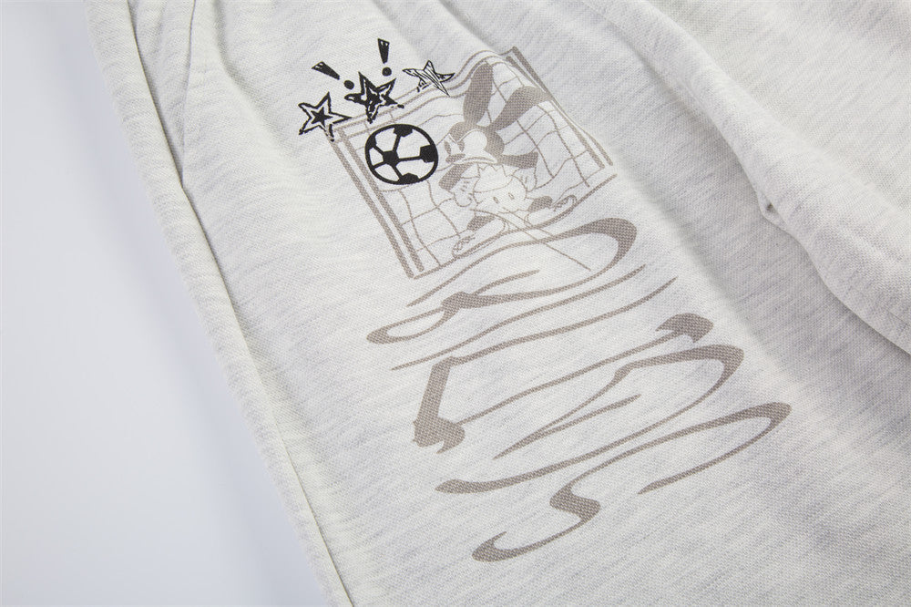 Mickey Mouse Graphic Print Wide-Leg Sweatpants – Y2K Hip Hop Street Style