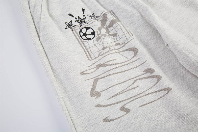 Mickey Mouse Graphic Print Wide-Leg Sweatpants – Y2K Hip Hop Street Style
