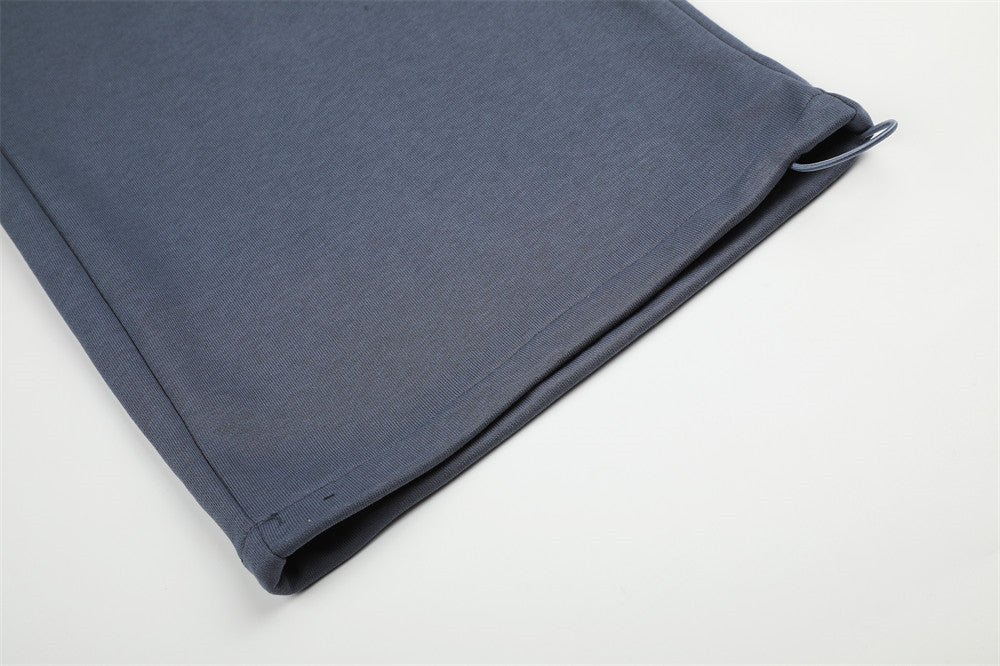 Pantalon de survêtement à jambes larges avec écusson étoile – Pantalon homme oversize à coupe droite