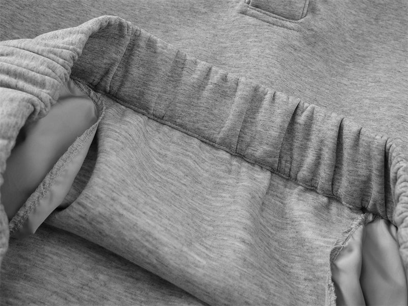 Sweat-shirt homme à col montant et quart de zip – Coupe oversize