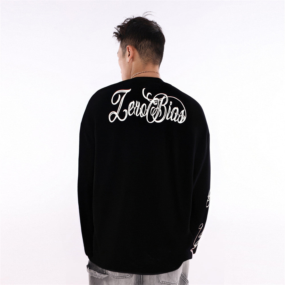 Fashion Killa Oversized Long Sleeve Graphic Tee – Waffle Knit Streetwear Top