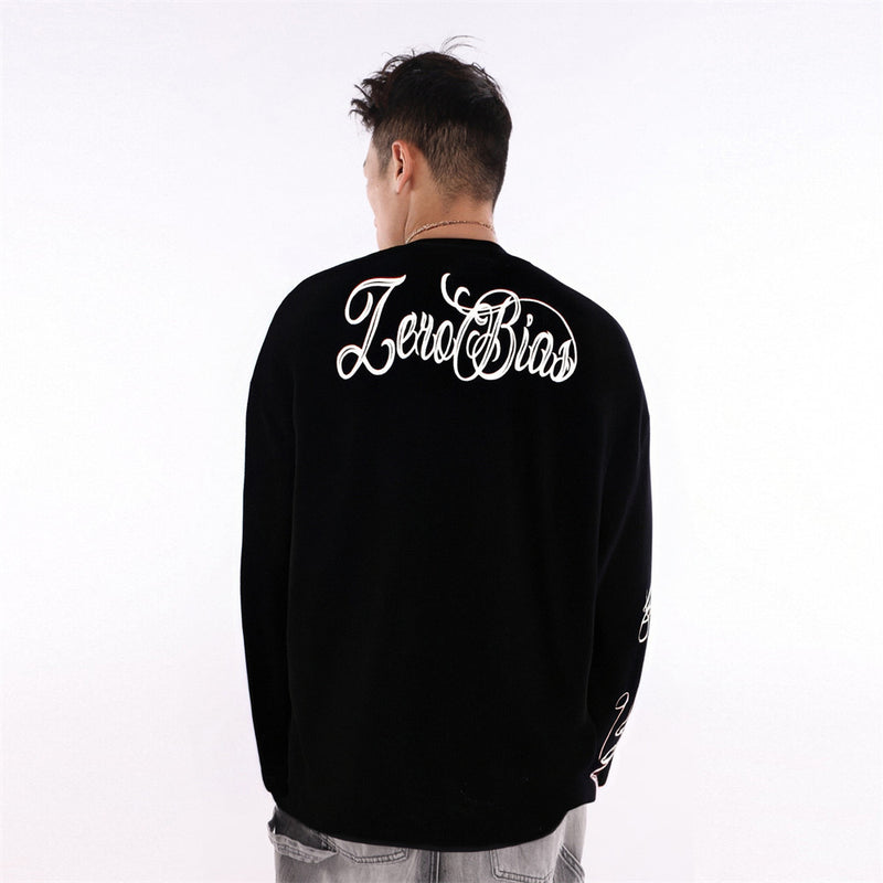 Fashion Killa Oversized Long Sleeve Graphic Tee – Waffle Knit Streetwear Top