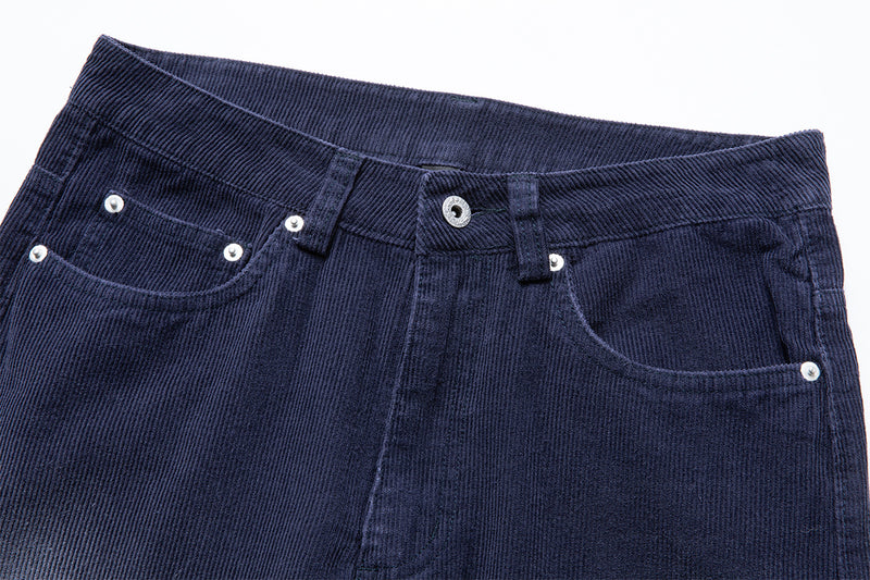 Baggy-Cordhose für Herren – Wide-Leg, gewaschen, Vintage, gerades Bein