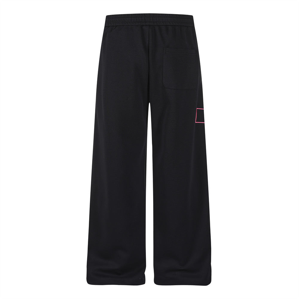 Wide-Leg Sweatpants with Cross Script Graphic Print