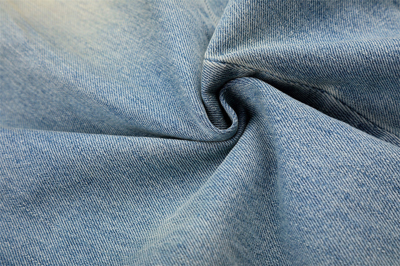 Barrel Leg Jeans Vintage Washed Wide-Leg Denim Pants with Pocket Detail