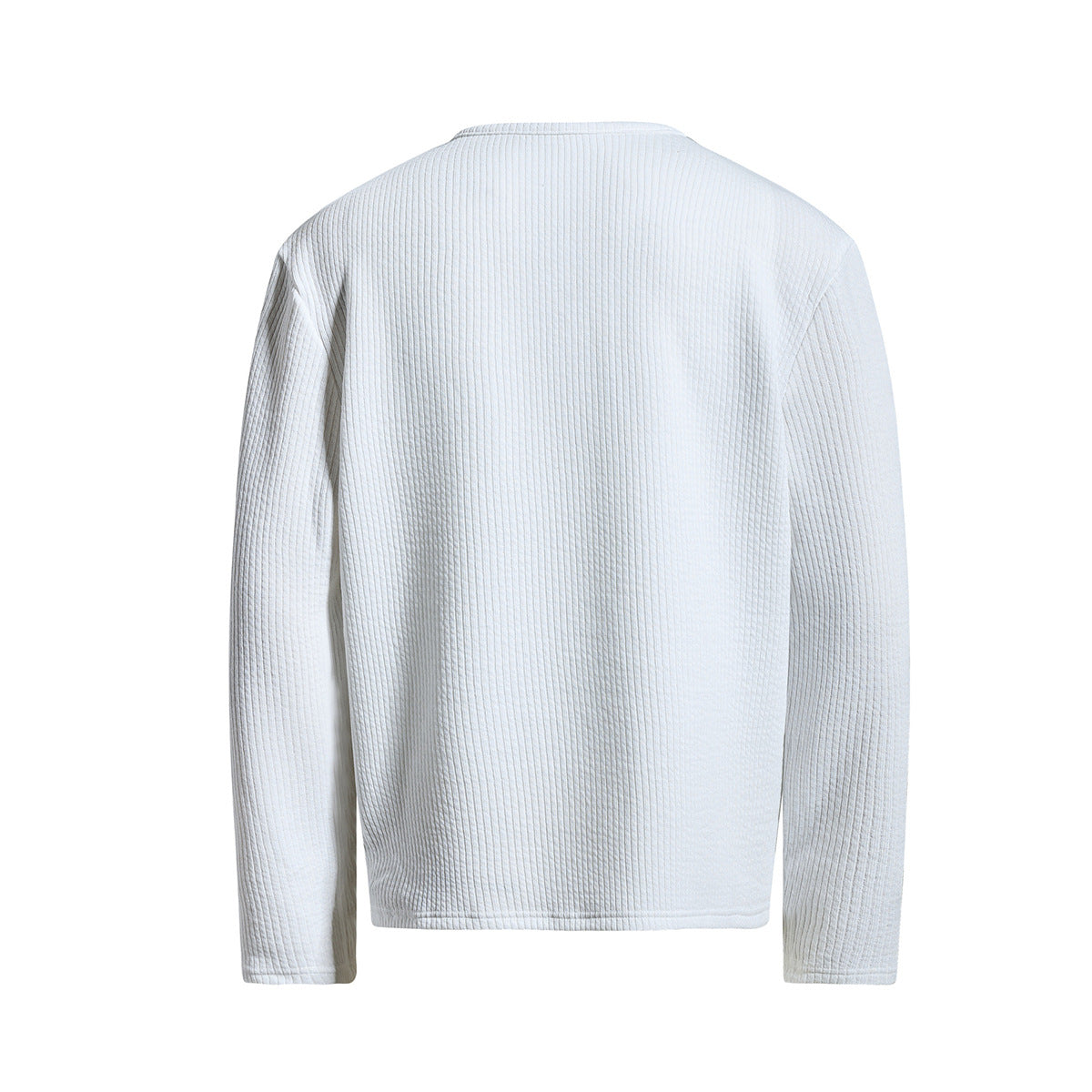 Men's Waffle Knit Henley Long Sleeve Shirt – Relaxed Fit Vintage Tee