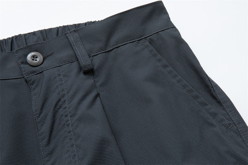 Wide-Leg Cargo Pants – Pleated Parachute Nylon, Relaxed Fit