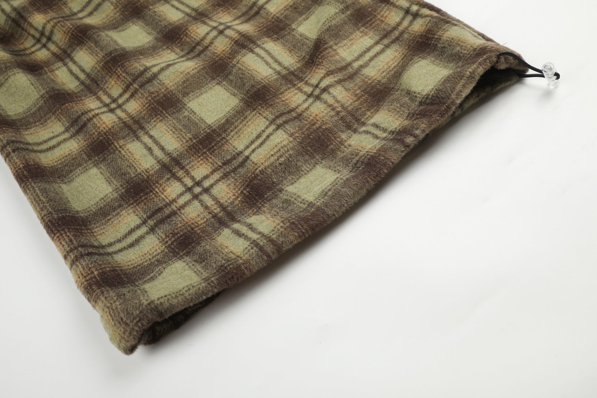 Plaid Wide-Leg Pants with Star Waistband – Oversized Retro Streetwear Trousers