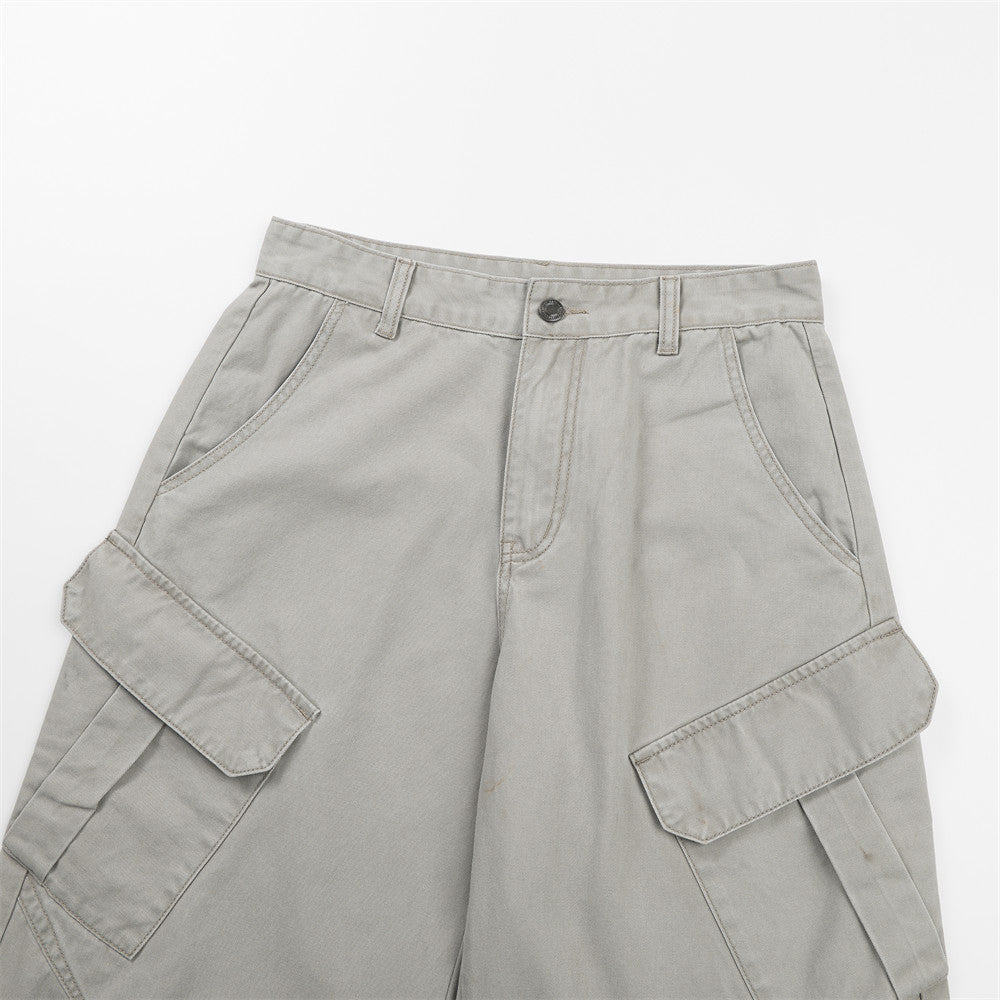 Pantalon cargo wide leg – Coupe décontractée workwear à poches multiples