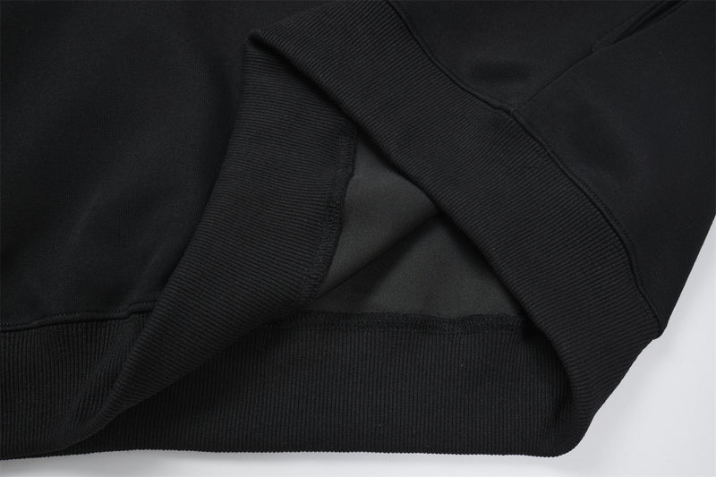 Sweat à capuche oversize à patch étoile et rayures contrastantes aux épaules