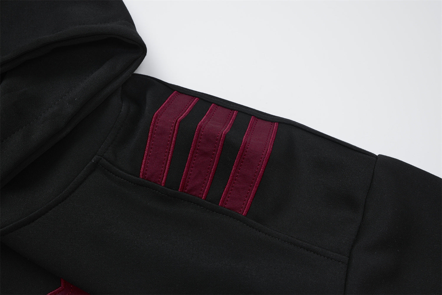 Sweat à capuche oversize à patch étoile et rayures contrastantes aux épaules