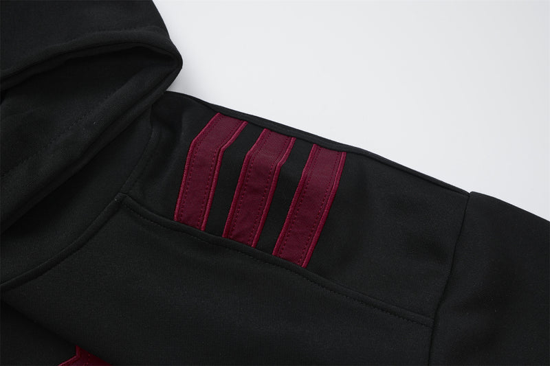 Sweat à capuche oversize à patch étoile et rayures contrastantes aux épaules