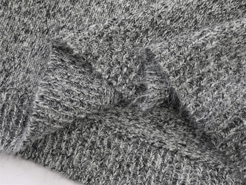 Pull homme demi-zip – Maille chinée et coupe décontractée