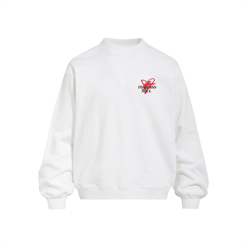 Fearless Soul Graphic Print Oversized Crewneck Sweatshirt