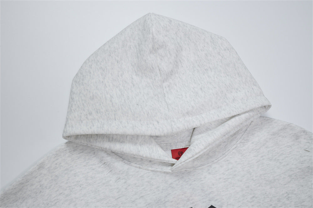 Revolt Loyalty Gothic Cross Print Oversized Hoodie